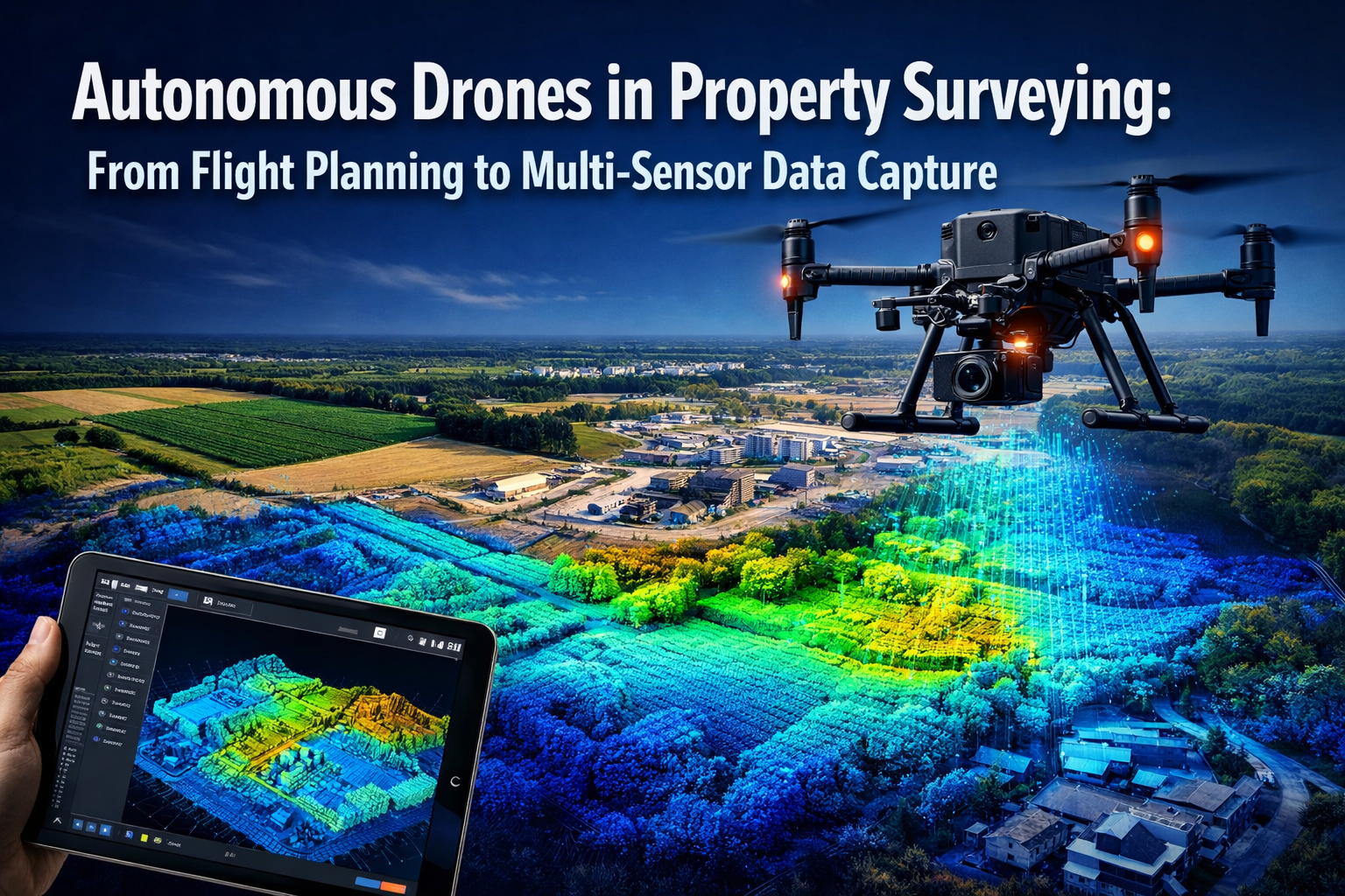 Autonomous Drones in Property Surveying: From Flight Planning to Multi-Sensor Data Capture