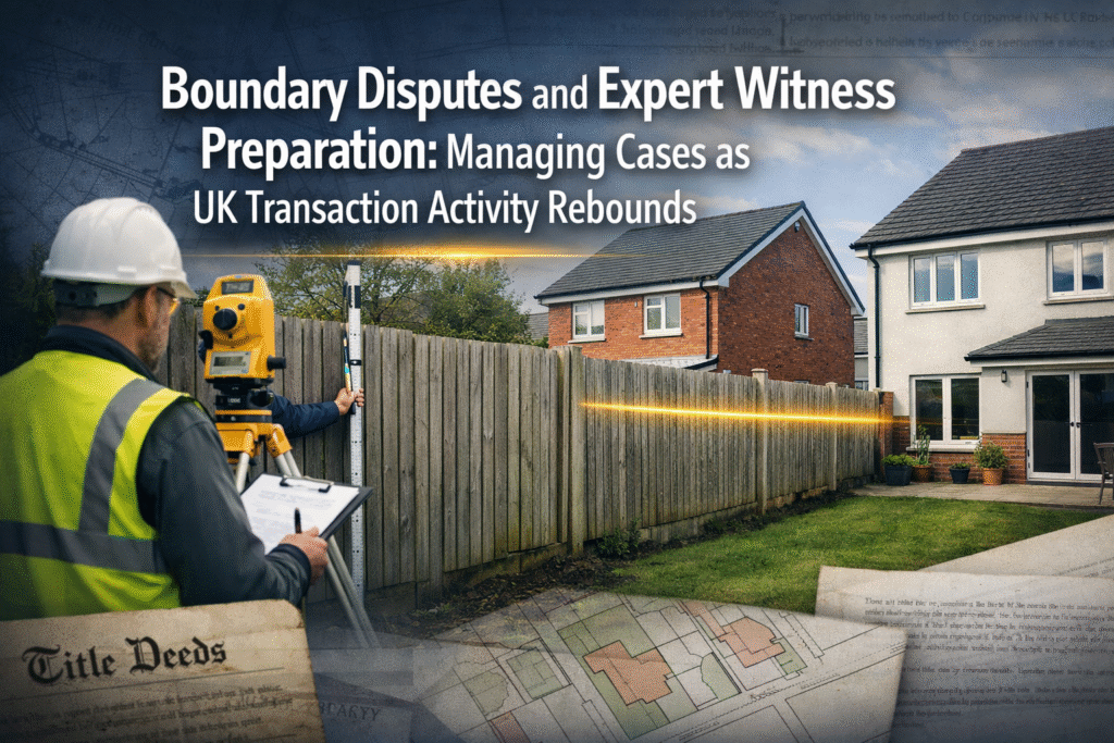 Boundary Disputes and Expert Witness Preparation: Managing Cases as UK Transaction Activity Rebounds