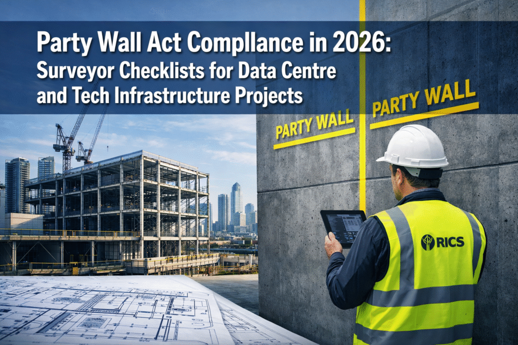 Party Wall Act Compliance in 2026: Surveyor Checklists for Data Centre and Tech Infrastructure Projects