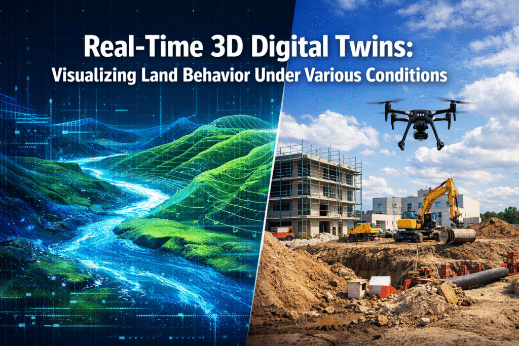 Real-Time 3D Digital Twins: Visualizing Land Behavior Under Various Conditions