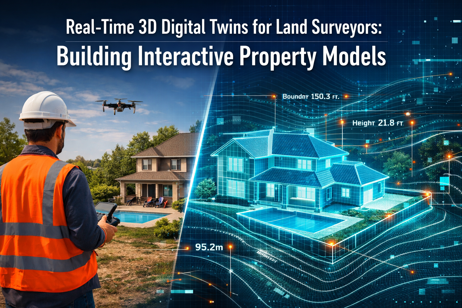 Real-Time 3D Digital Twins for Land Surveyors: Building Interactive Property Models
