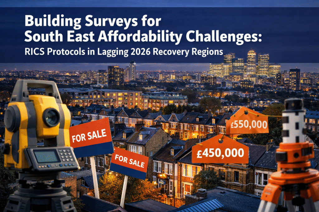 Building Surveys for South East Affordability Challenges: RICS Protocols in Lagging 2026 Recovery Regions