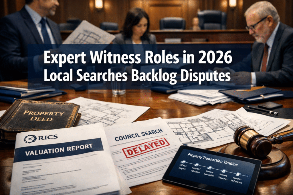 Expert Witness Roles in 2026 Local Searches Backlog Disputes: Evidence Strategies for Delayed Completions