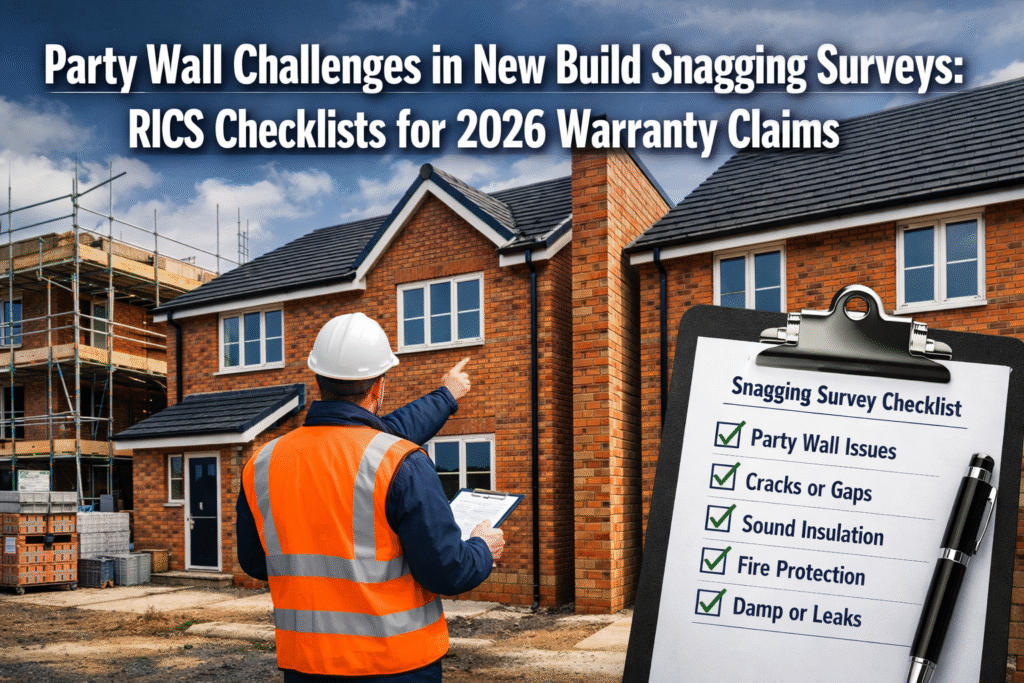 Party Wall Challenges in New Build Snagging Surveys: RICS Checklists for 2026 Warranty Claims