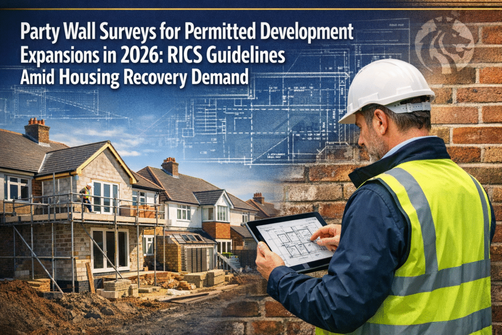 Party Wall Surveys for Permitted Development Expansions in 2026: RICS Guidelines Amid Housing Recovery Demand