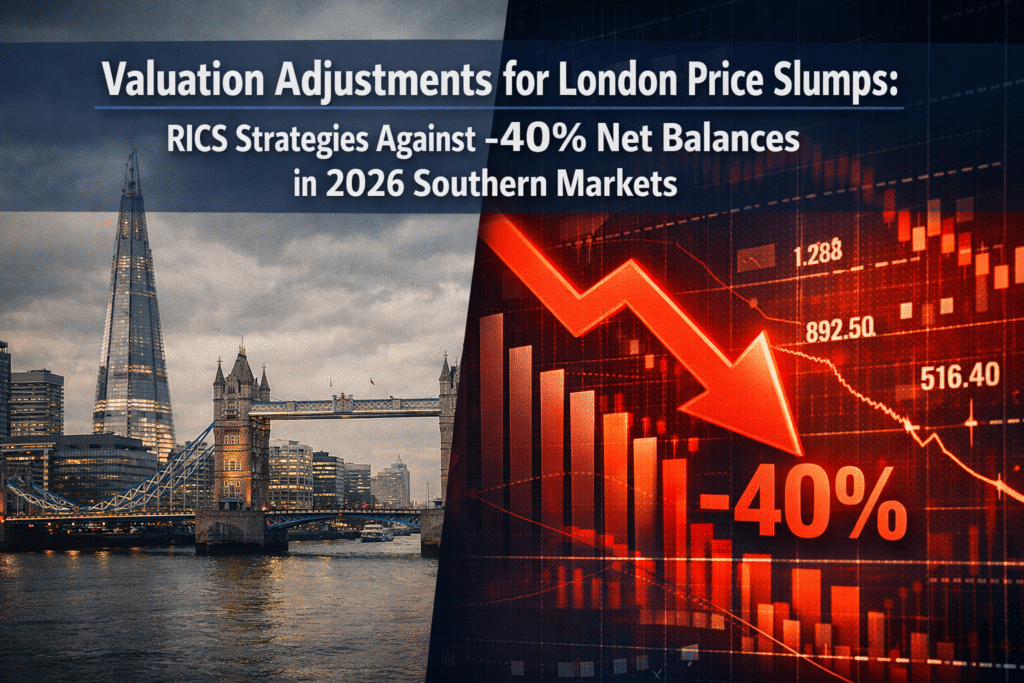 Valuation Adjustments for London Price Slumps: RICS Strategies Against -40% Net Balances in 2026 Southern Markets
