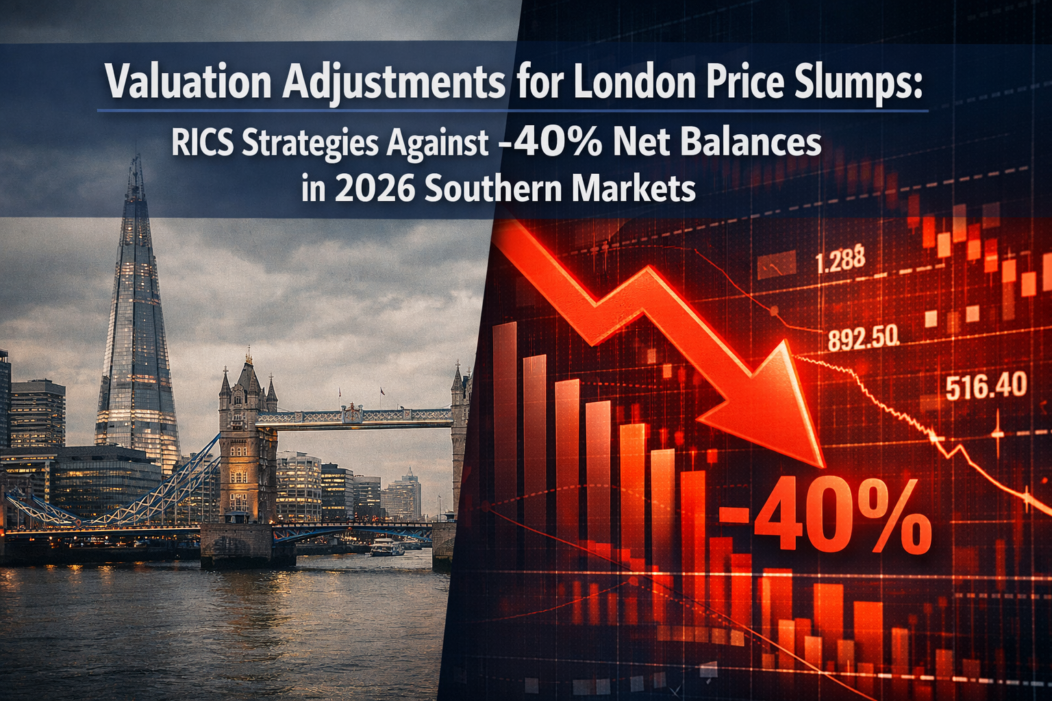 Valuation Adjustments for London Price Slumps: RICS Strategies Against -40% Net Balances in 2026 Southern Markets
