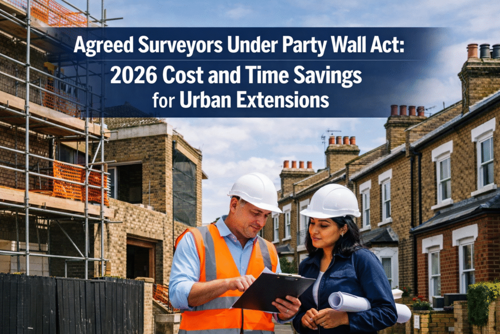 Agreed Surveyors Under Party Wall Act: 2026 Cost and Time Savings for Urban Extensions