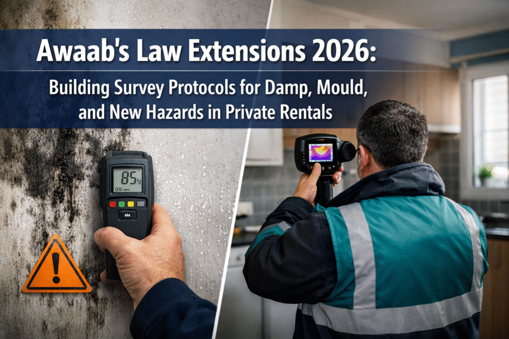 Awaab’s Law Extensions 2026: Building Survey Protocols for Damp, Mould, and New Hazards in Private Rentals