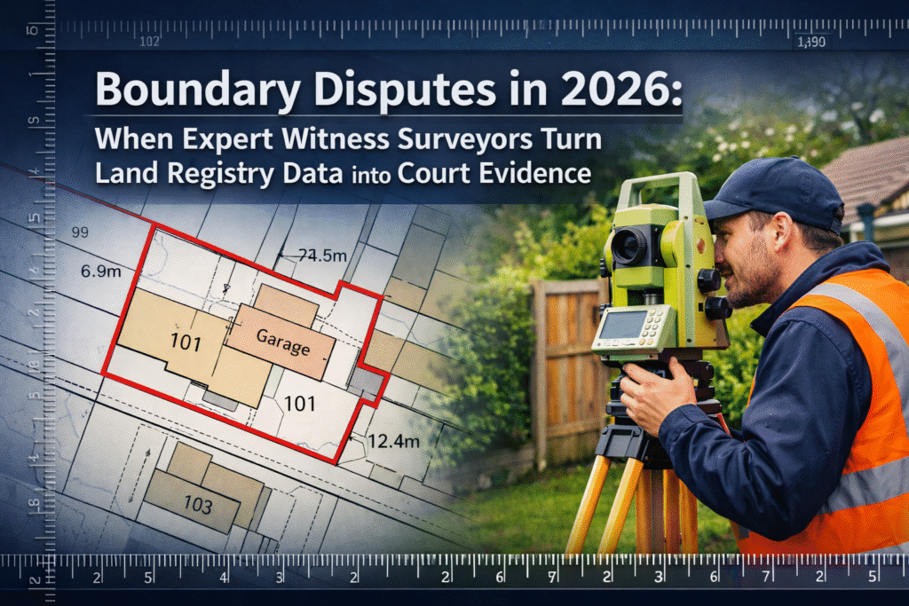 Boundary Disputes in 2026: When Expert Witness Surveyors Turn Land Registry Data into Court Evidence
