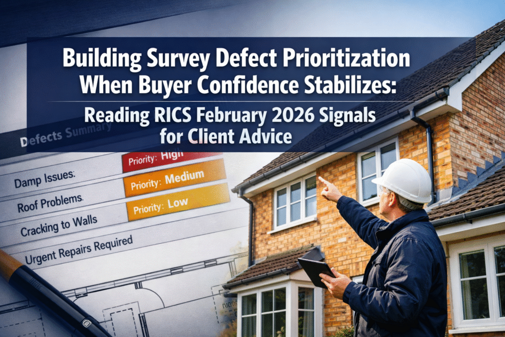 Building Survey Defect Prioritization When Buyer Confidence Stabilizes: Reading RICS February 2026 Signals for Client Advice