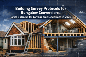 Building Survey Protocols for Bungalow Conversions: Level 3 Checks for Loft and Side Extensions in 2026