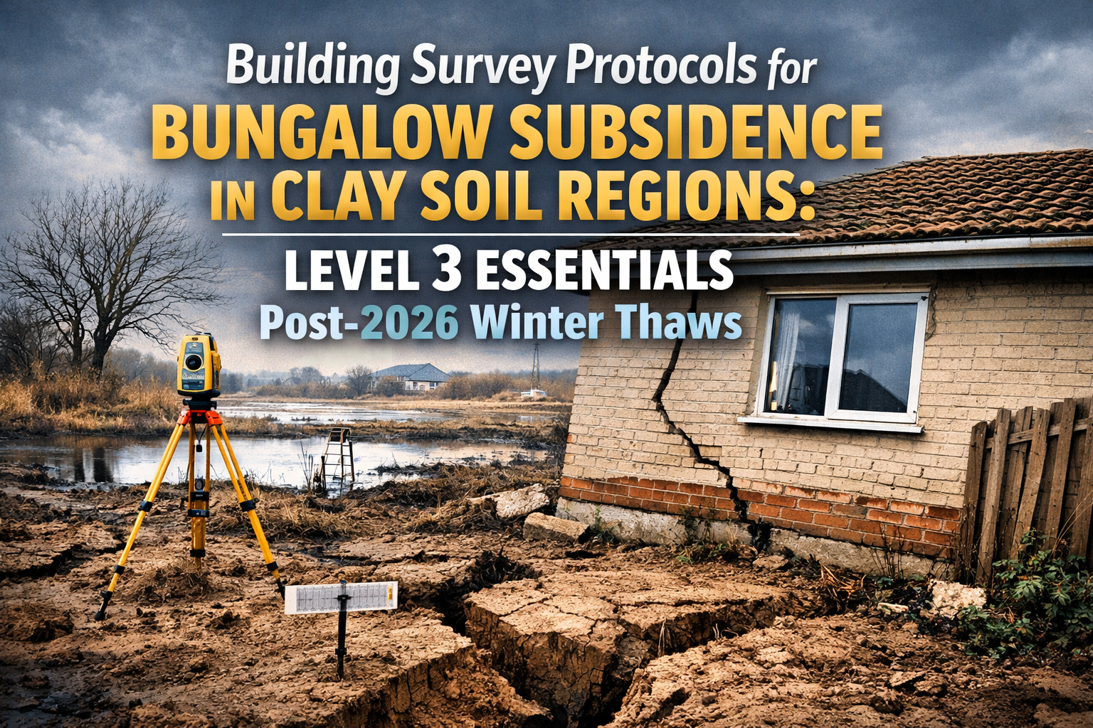 Building Survey Protocols for Bungalow Subsidence in Clay Soil Regions: Level 3 Essentials Post-2026 Winter Thaws