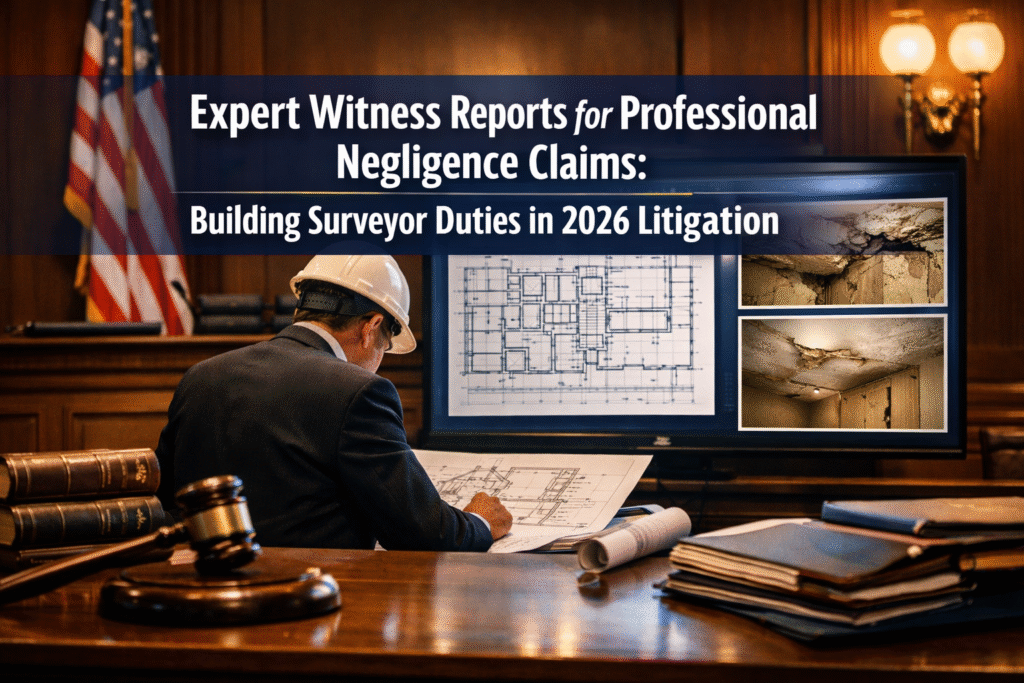 Expert Witness Reports for Professional Negligence Claims: Building Surveyor Duties in 2026 Litigation