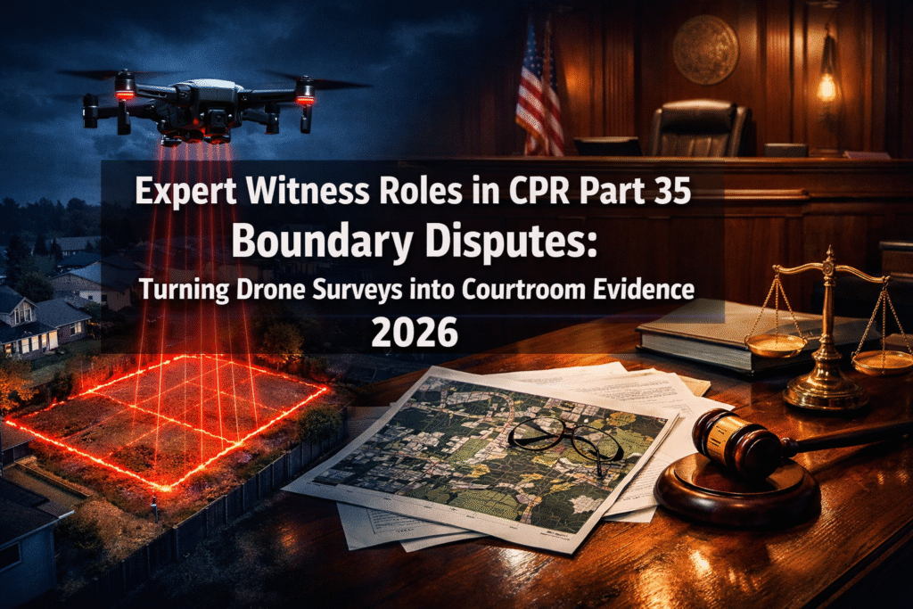 Expert Witness Roles in CPR Part 35 Boundary Disputes: Turning Drone Surveys into Courtroom Evidence 2026