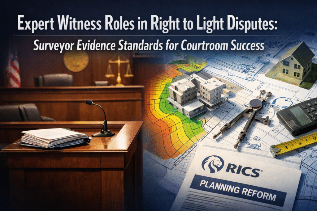 Expert Witness Roles in Right to Light Disputes Post-2026 Planning Reforms: Surveyor Evidence Standards for Courtroom Success