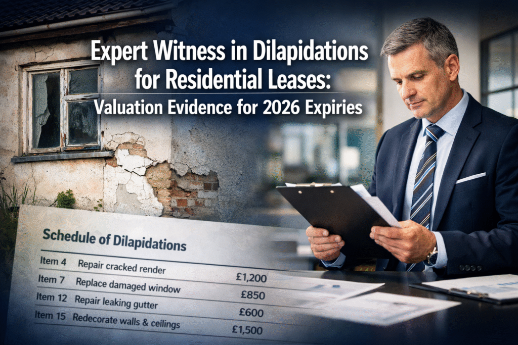 Expert Witness in Dilapidations for Residential Leases: Valuation Evidence for 2026 Expiries