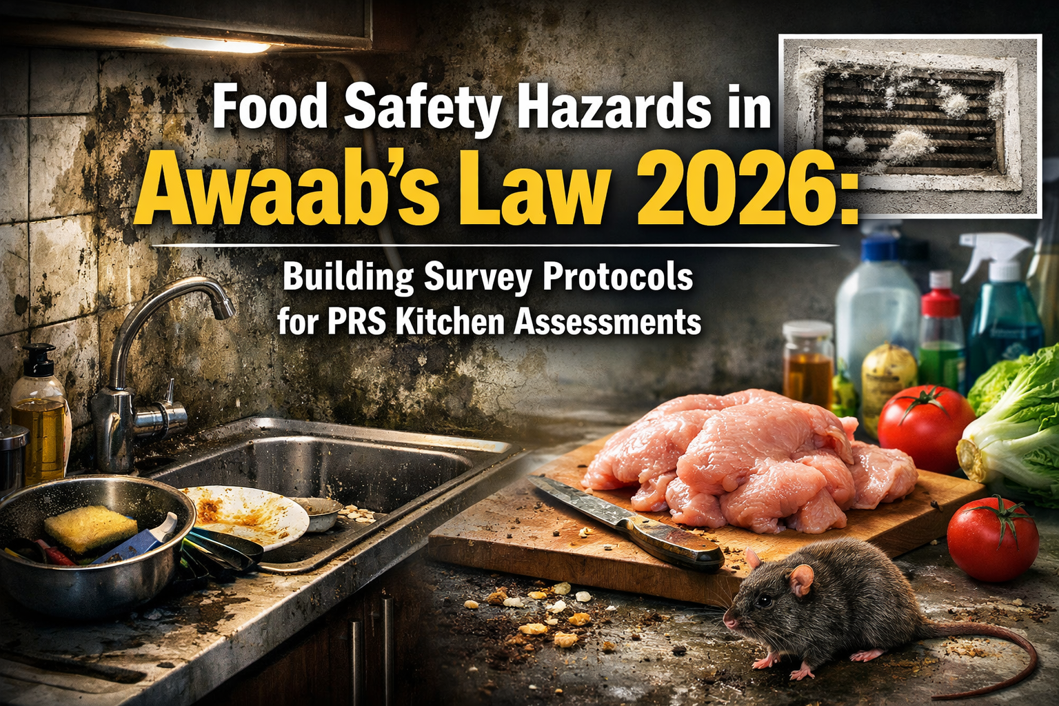 Food Safety Hazards in Awaab’s Law 2026: Building Survey Protocols for PRS Kitchen Assessments