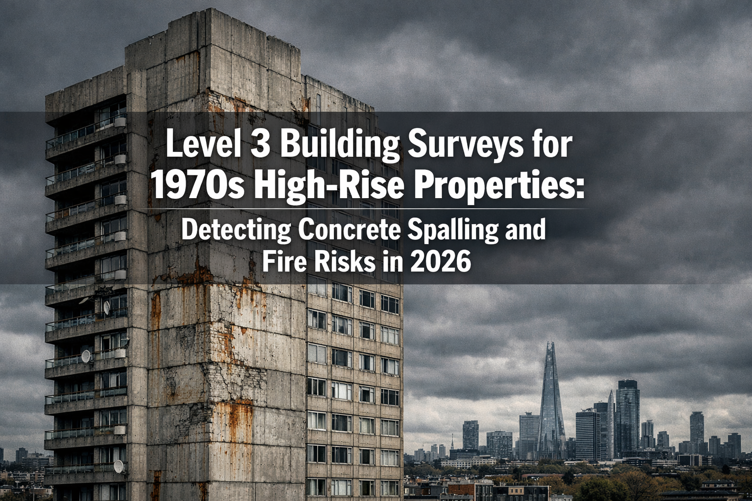 Level 3 Building Surveys for 1970s High-Rise Properties: Detecting Concrete Spalling and Fire Risks in 2026