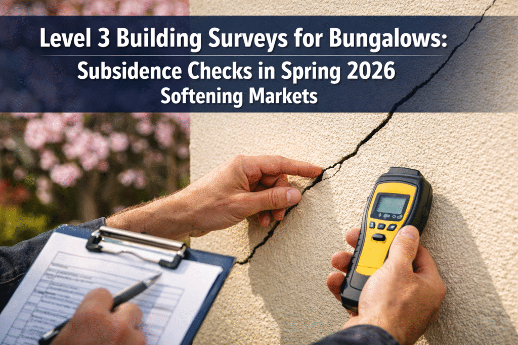 Level 3 Building Surveys for Bungalows Under Spring 2026 Weak Enquiries: Subsidence Checks in Softening Markets