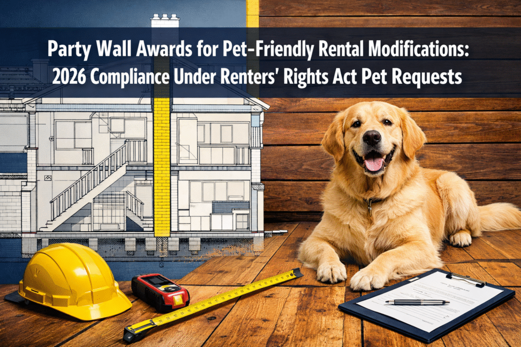 Party Wall Awards for Pet-Friendly Rental Modifications: 2026 Compliance Under Renters’ Rights Act Pet Requests