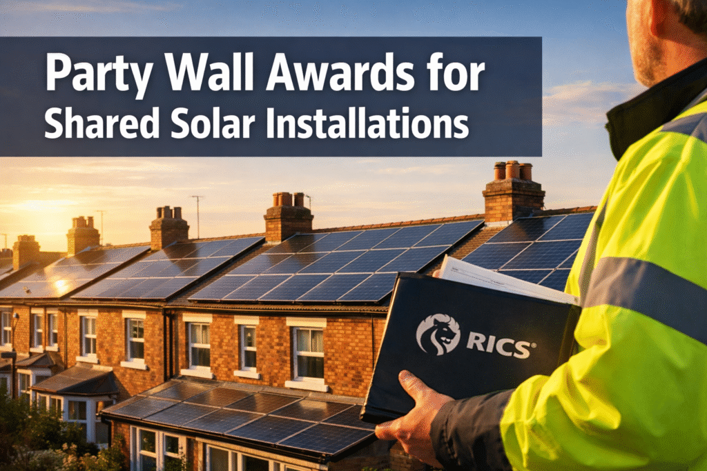 Party Wall Awards for Shared Solar Installations: Cost Recovery and RICS Strategies in Community Projects