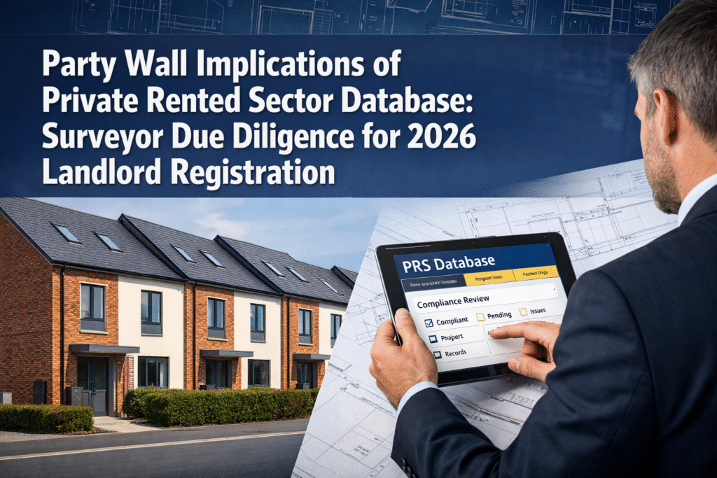 Party Wall Implications of Private Rented Sector Database: Surveyor Due Diligence for 2026 Landlord Registration