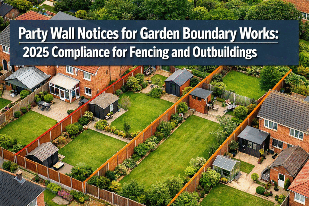 Party Wall Notices for Garden Boundary Works: 2026 Compliance for Fencing and Outbuildings