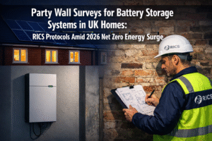 Party Wall Surveys for Battery Storage Systems in UK Homes: RICS Protocols Amid 2026 Net Zero Energy Surge