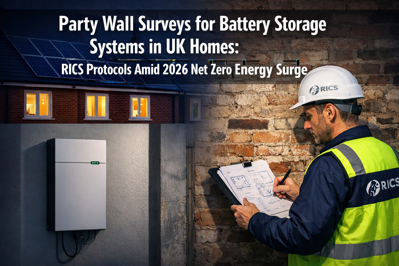 Party Wall Surveys for Battery Storage Systems in UK Homes: RICS Protocols Amid 2026 Net Zero Energy Surge