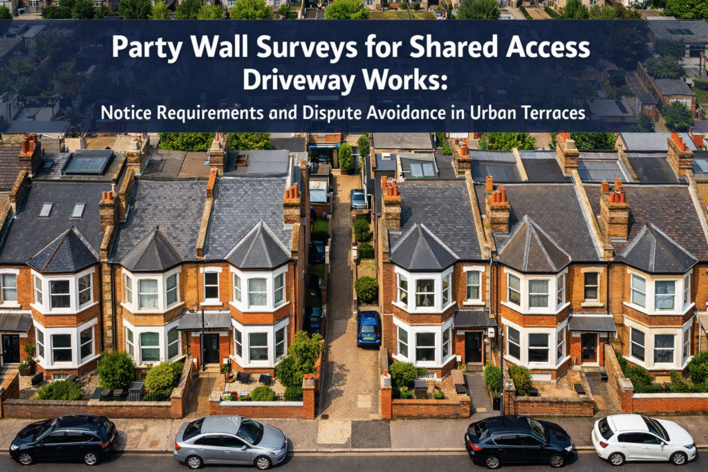 Party Wall Surveys for Shared Access Driveway Works: Notice Requirements and Dispute Avoidance in Urban Terraces