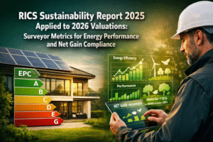 RICS Sustainability Report 2025 Applied to 2026 Valuations: Surveyor Metrics for Energy Performance and Net Gain Compliance