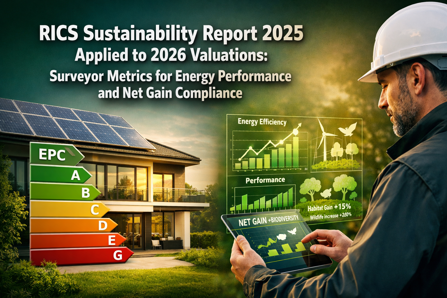 RICS Sustainability Report 2025 Applied to 2026 Valuations: Surveyor Metrics for Energy Performance and Net Gain Compliance