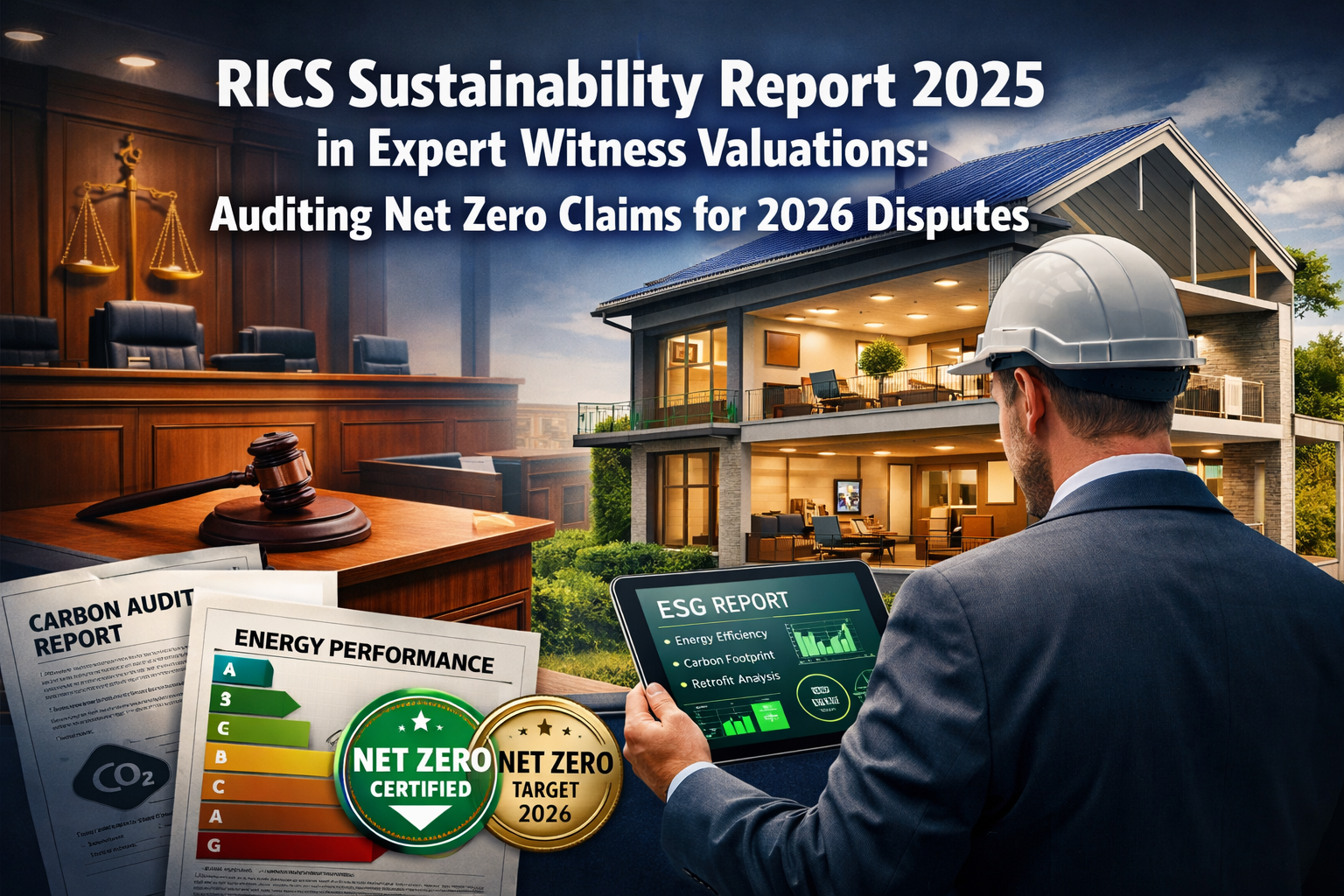 RICS Sustainability Report 2025 in Expert Witness Valuations: Auditing Net Zero Claims for 2026 Disputes
