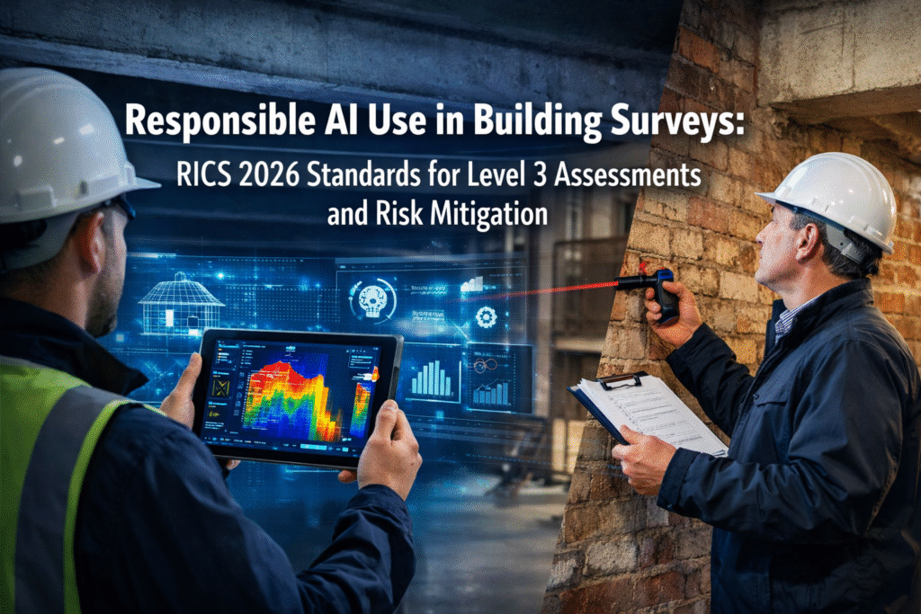 Responsible AI Use in Building Surveys: RICS 2026 Standards for Level 3 Assessments and Risk Mitigation