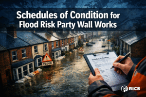 Schedules of Condition for Flood Risk Party Wall Works: Integrating EA Maps into 2026 RICS Assessments
