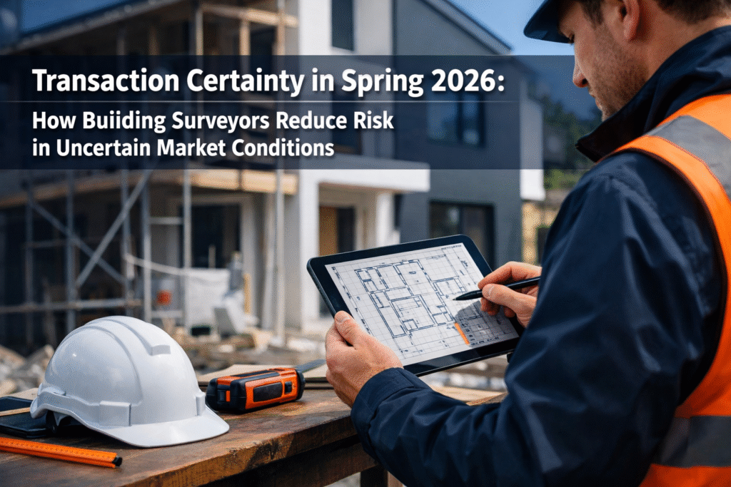 Transaction Certainty in Spring 2026: How Building Surveyors Reduce Risk in Uncertain Market Conditions