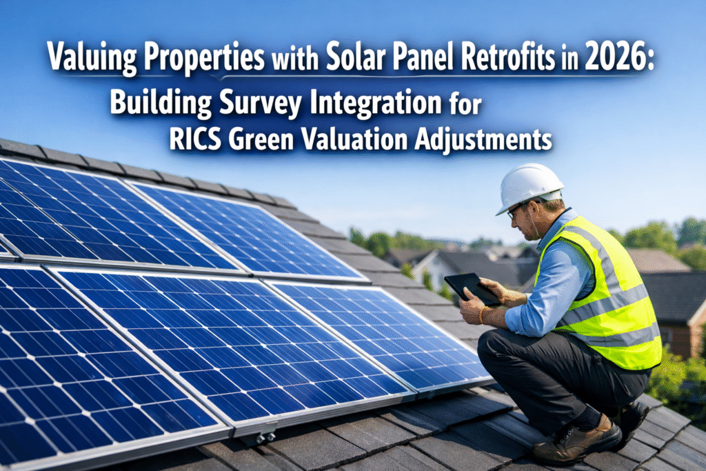 Valuing Properties with Solar Panel Retrofits in 2026: Building Survey Integration for RICS Green Valuation Adjustments