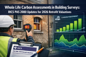 Whole Life Carbon Assessments in Building Surveys: RICS PAS 2080 Updates for 2026 Retrofit Valuations