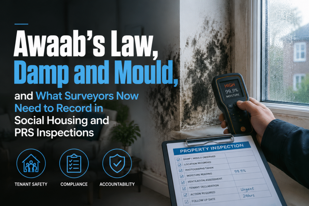 Awaab’s Law, Damp and Mould, and What Surveyors Now Need to Record in Social Housing and PRS Inspections