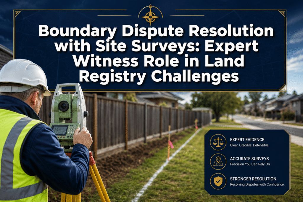 Boundary Dispute Resolution with Site Surveys: Expert Witness Role in Land Registry Challenges