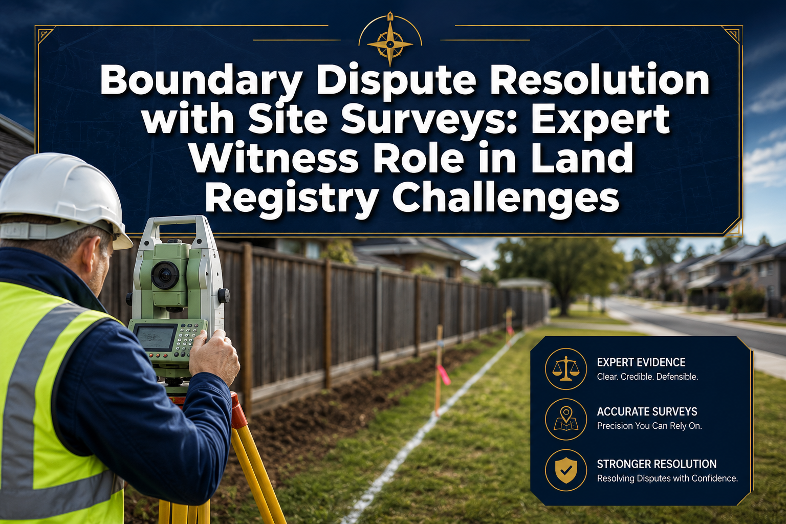 Boundary Dispute Resolution with Site Surveys: Expert Witness Role in Land Registry Challenges