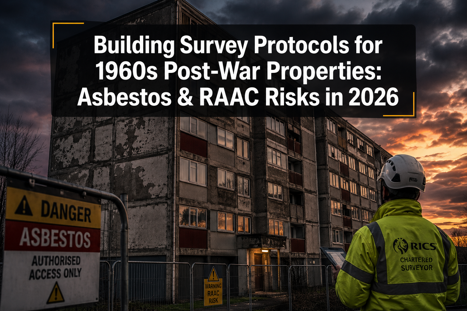 Building Survey Protocols for 1960s Post-War Properties: Asbestos and RAAC Risks in 2026 Transactions