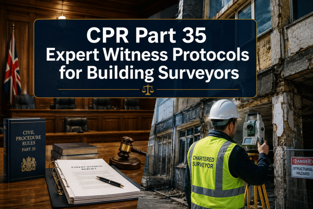 CPR Part 35 Expert Witness Protocols for Building Surveyors: Drafting Valuation Reports in Neighbour and Dilapidations Disputes