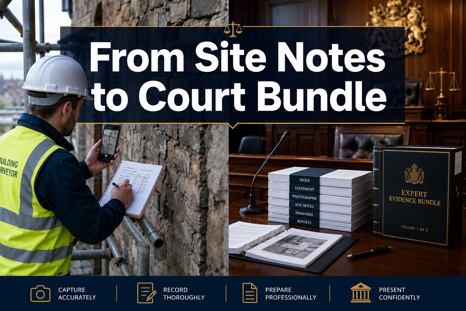 From Site Notes to Court Bundle: Turning Building Survey Records into Defensible Expert Witness Evidence