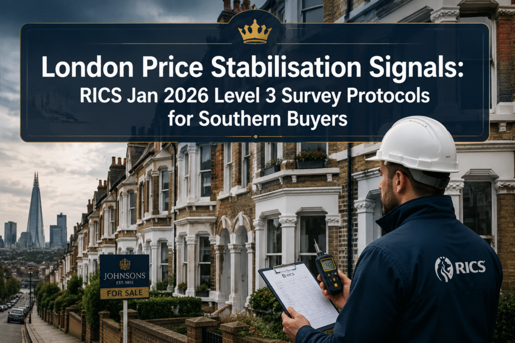 London Price Stabilisation Signals in RICS Jan 2026: Level 3 Building Survey Protocols for Cautious Southern Buyers