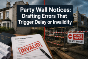 Party Wall Notices in Practice: The Most Common Drafting Errors That Trigger Delay or Invalidity