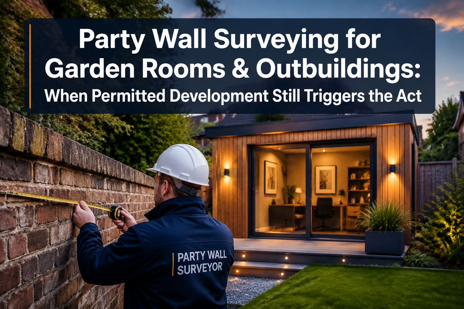 Party Wall Surveying for Garden Rooms and Outbuildings: When ‘Permitted Development’ Still Triggers the Act