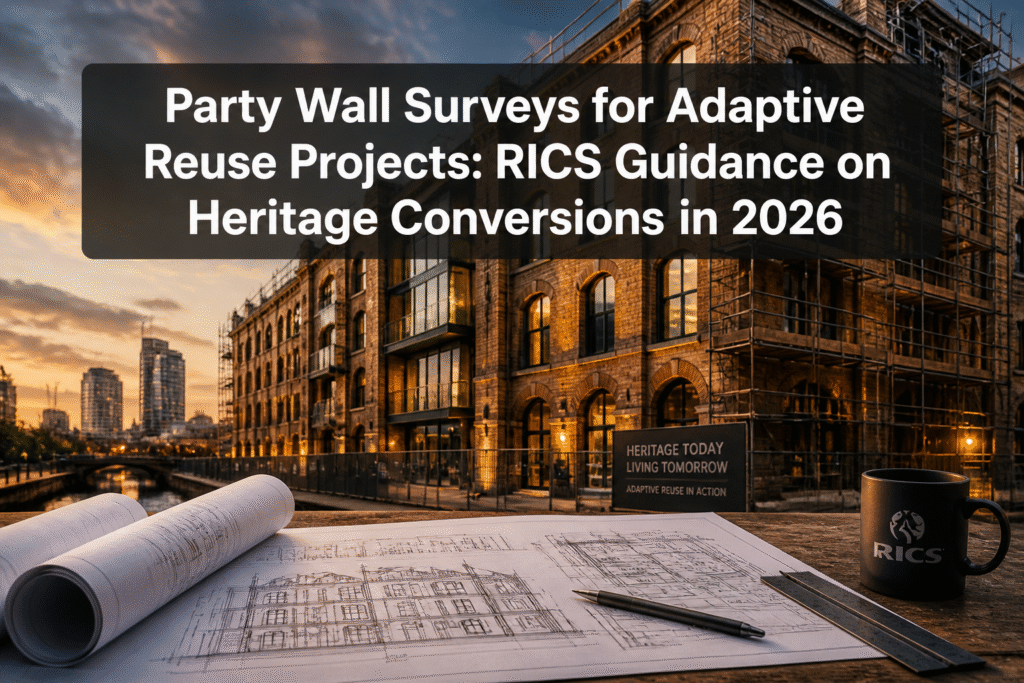 Party Wall Surveys for Adaptive Reuse Projects: RICS Guidance on Heritage Conversions in 2026 Market Recovery