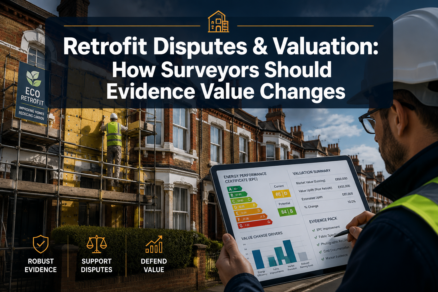 Retrofit Disputes and Valuation: How Surveyors Should Evidence Value Changes After Energy Efficiency Works